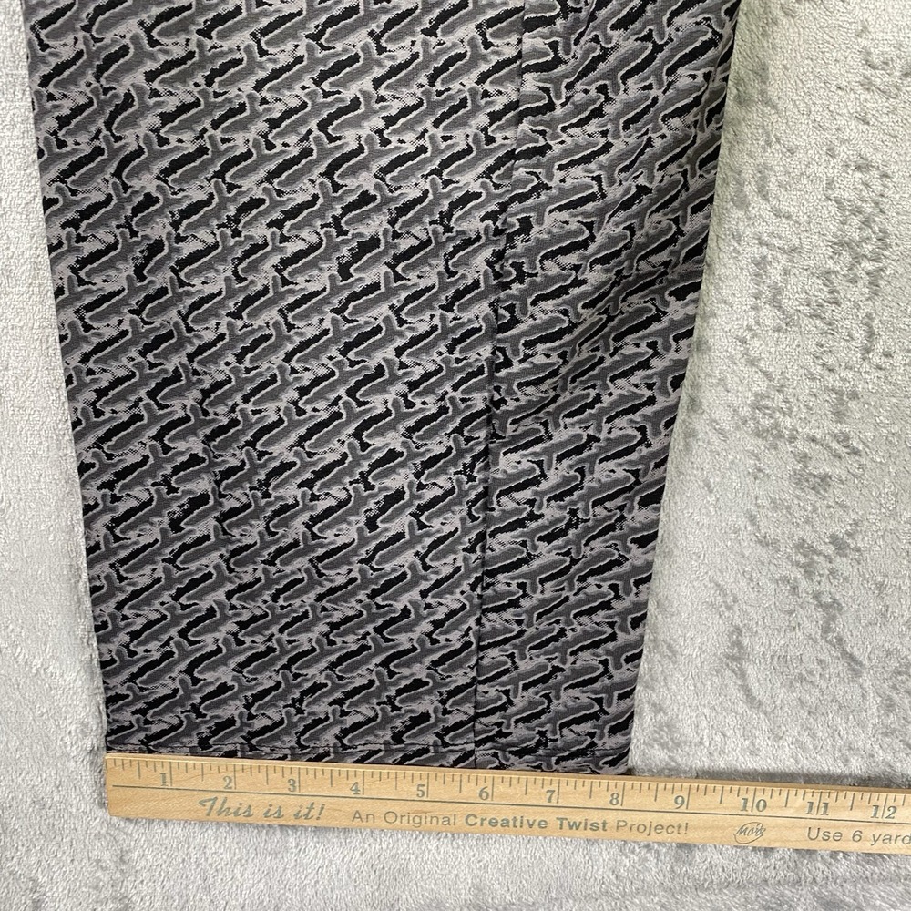 Matthildur Pants Womens Sz S Grey Black Zen Print Artsy French Terry Zip Pockets - Picture 10 of 13